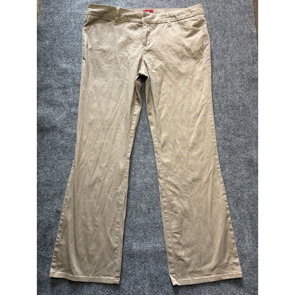 Dickies Pants Women Size 17 Khaki Beige Cotton Blend Work Wear Pants